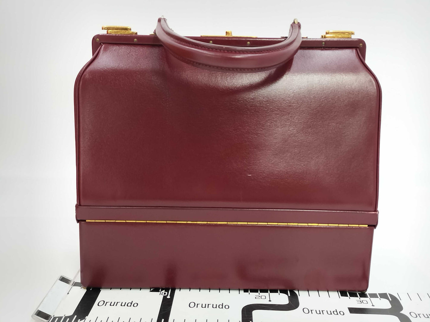 HERMES Box Calf Sac Mallet Steel Vintage Handbag