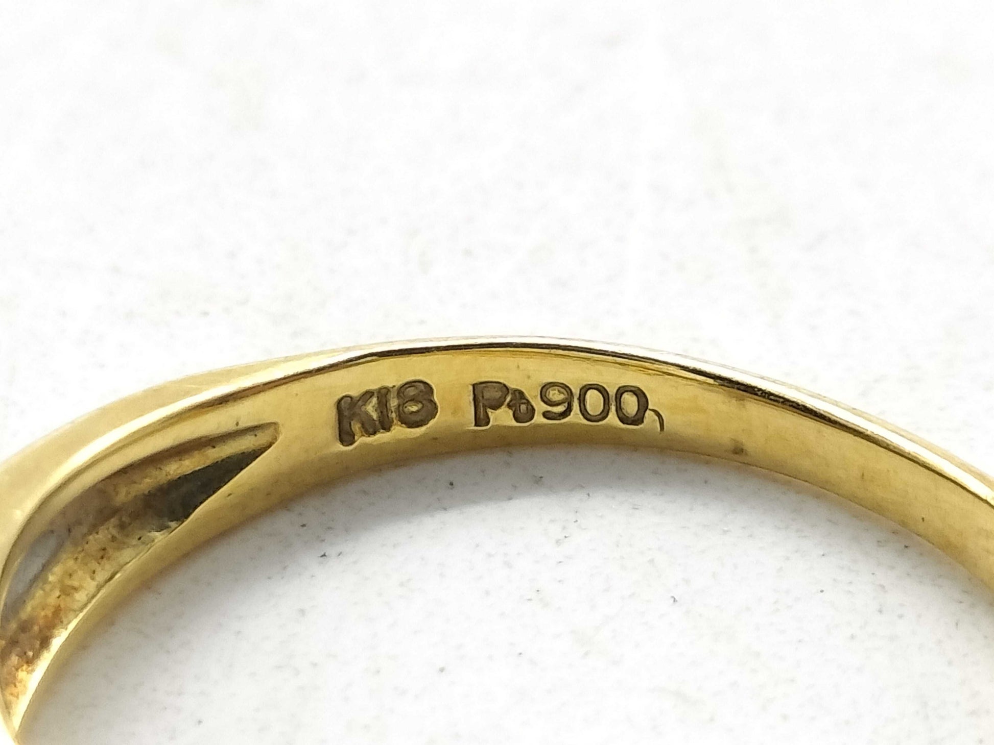 D0.11ct K18/Pt900 2.7g Ring 