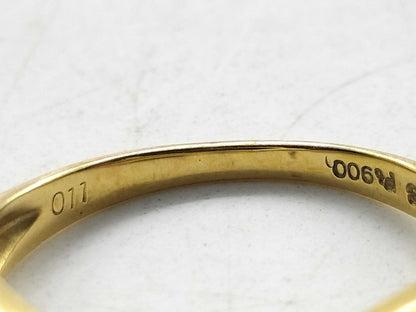 D0.11ct K18/Pt900 2.7g Ring 