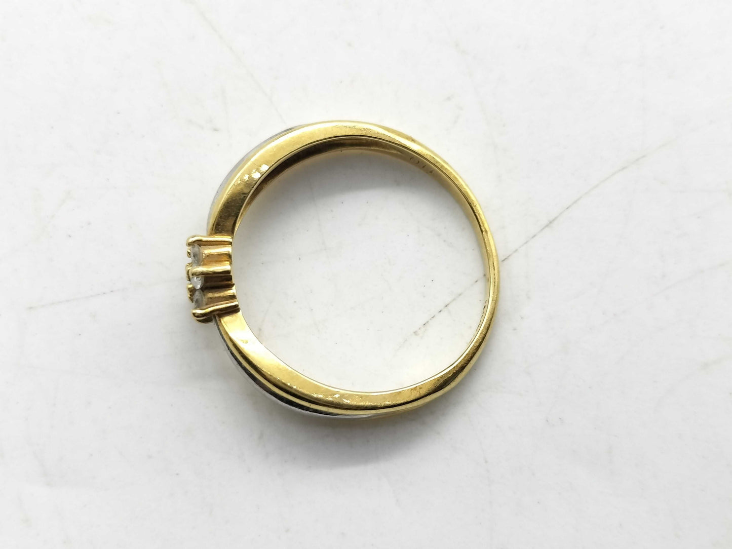 D0.11ct K18/Pt900 2.7g Ring 