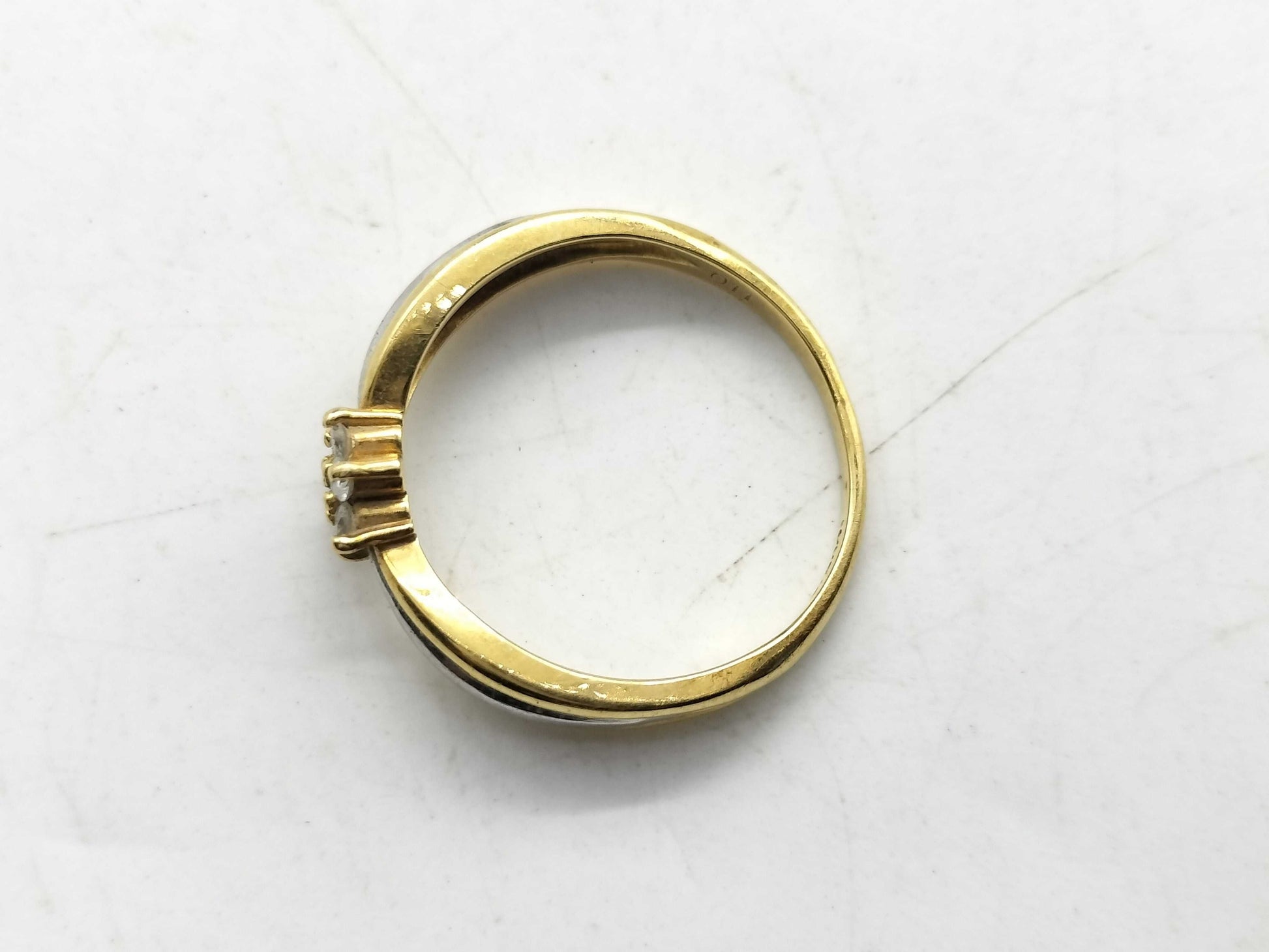 D0.11ct K18/Pt900 2.7g Ring 
