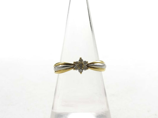 D0.11ct K18/Pt900 2.7g Ring 