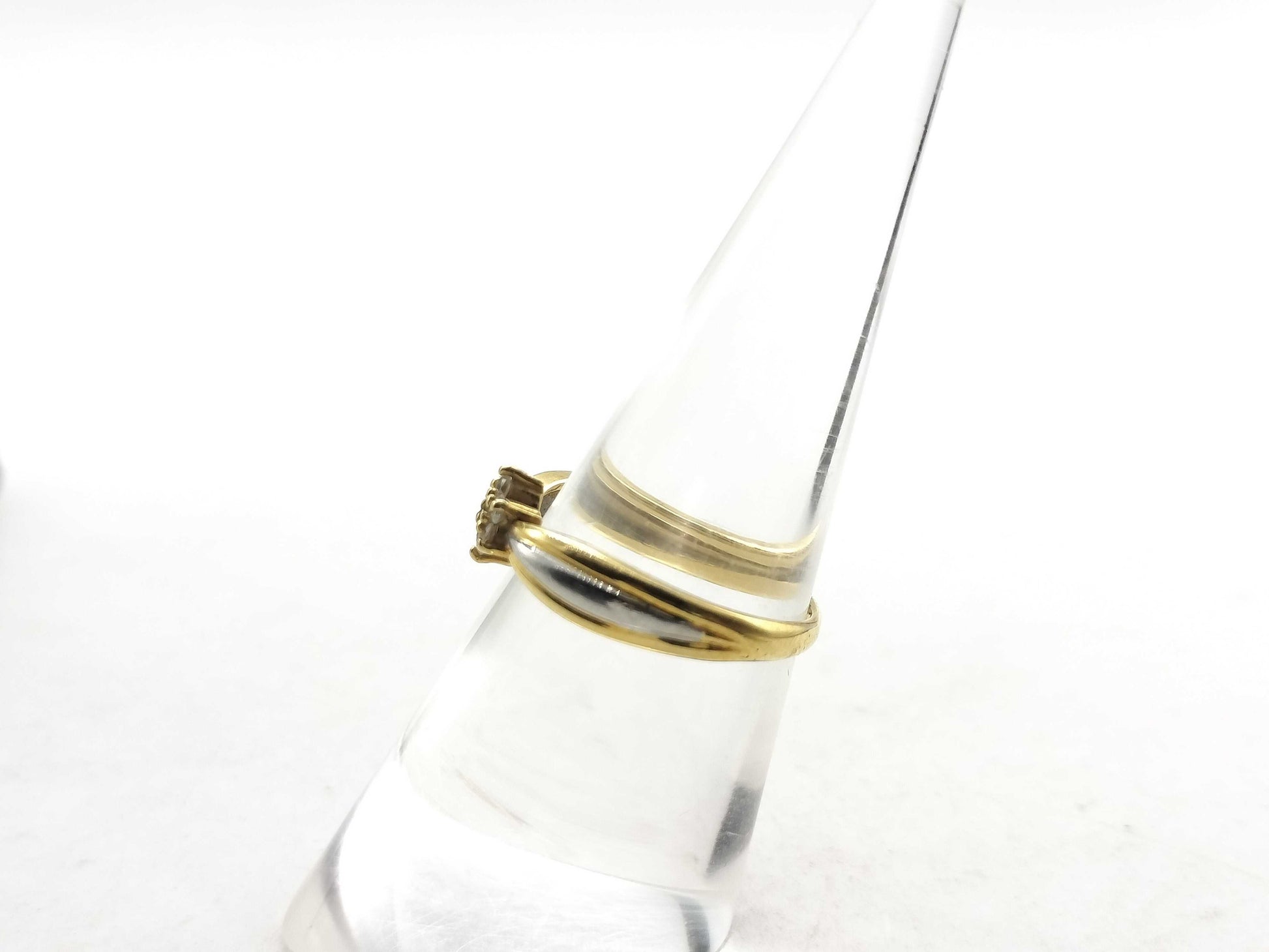 D0.11ct K18/Pt900 2.7g Ring 