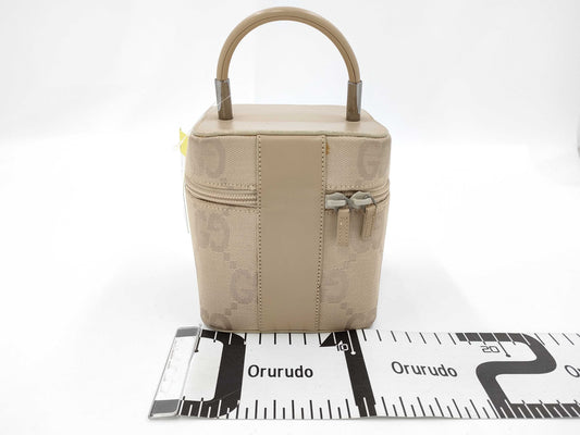 GUCCI GG Canvas Vanity/Top Handle Vanity Bag