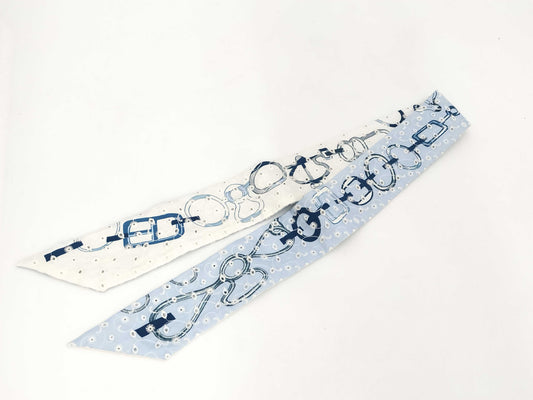 HERMES Twilly de Les Boucles Broderie Anglaise Scarf