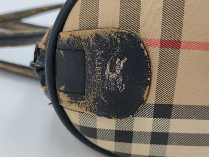 BURBERRY Nova Check Mini Boston Bag
