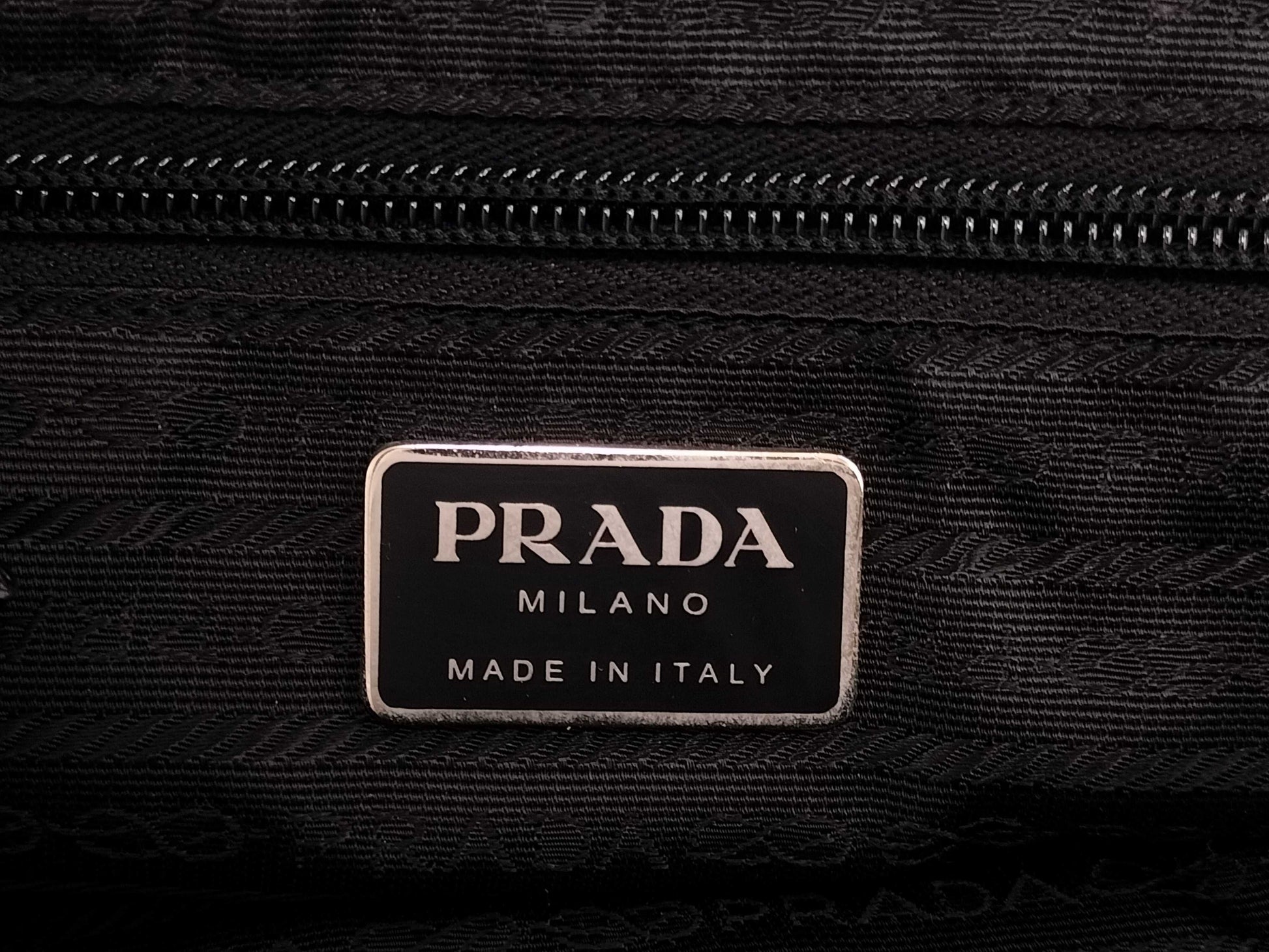 PRADA nylon triangle logo plate nylon backpack rucksack