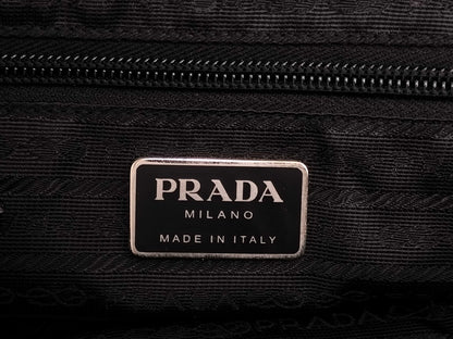 PRADA nylon triangle logo plate nylon backpack rucksack