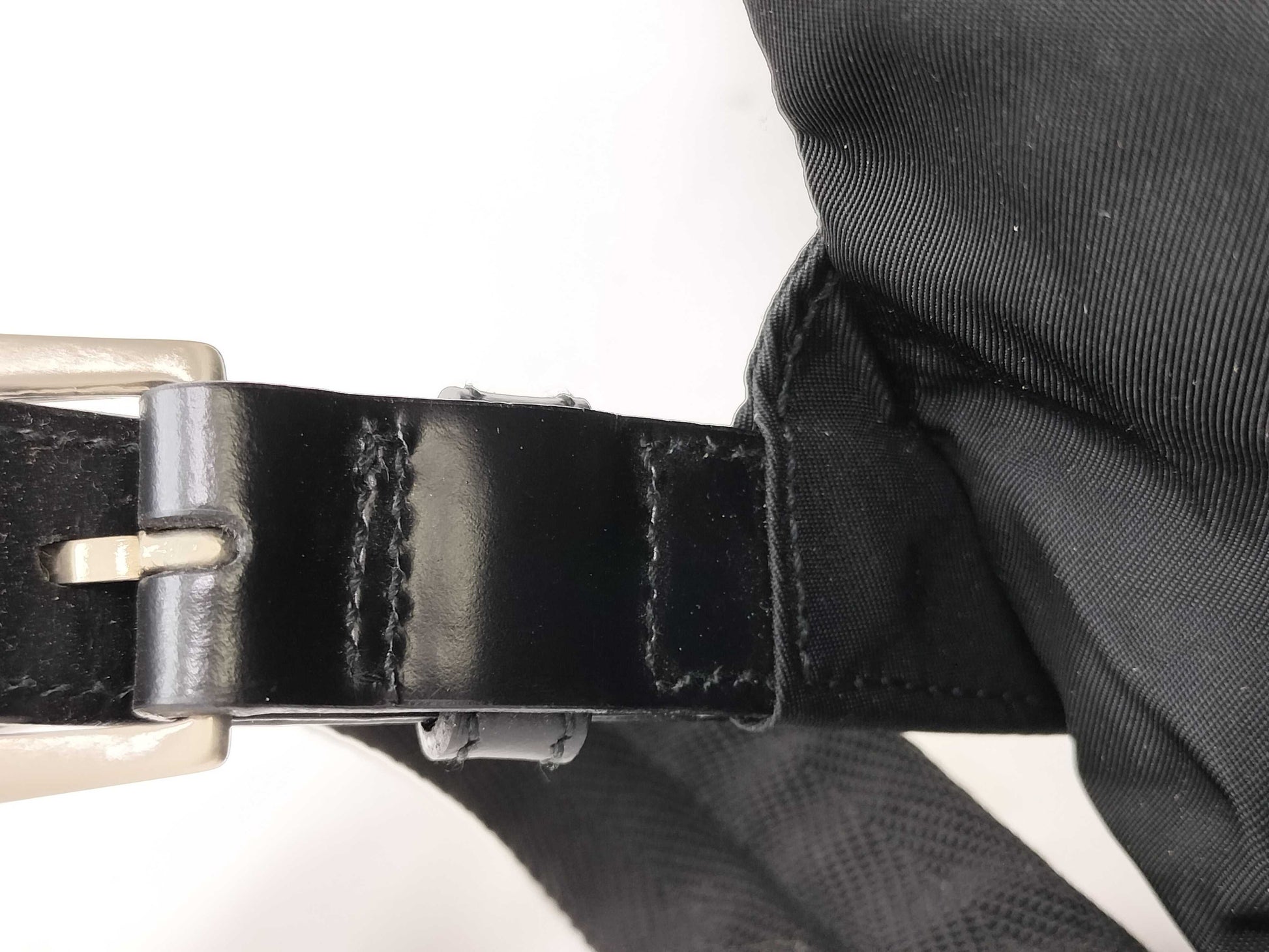 PRADA nylon triangle logo plate nylon backpack rucksack