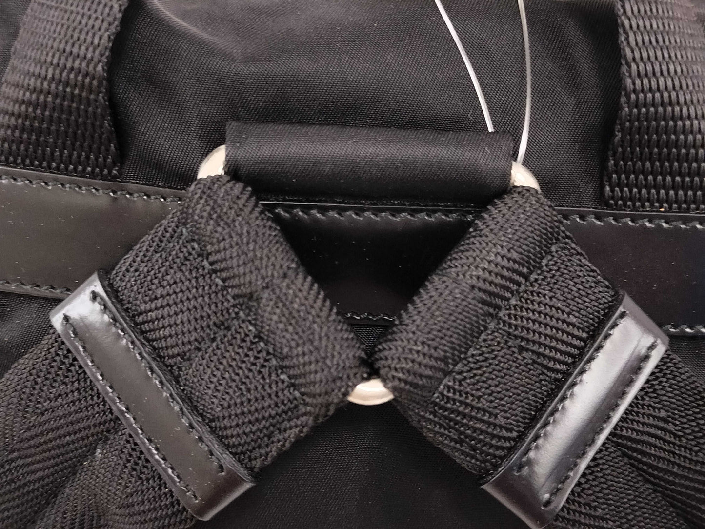 PRADA nylon triangle logo plate nylon backpack rucksack