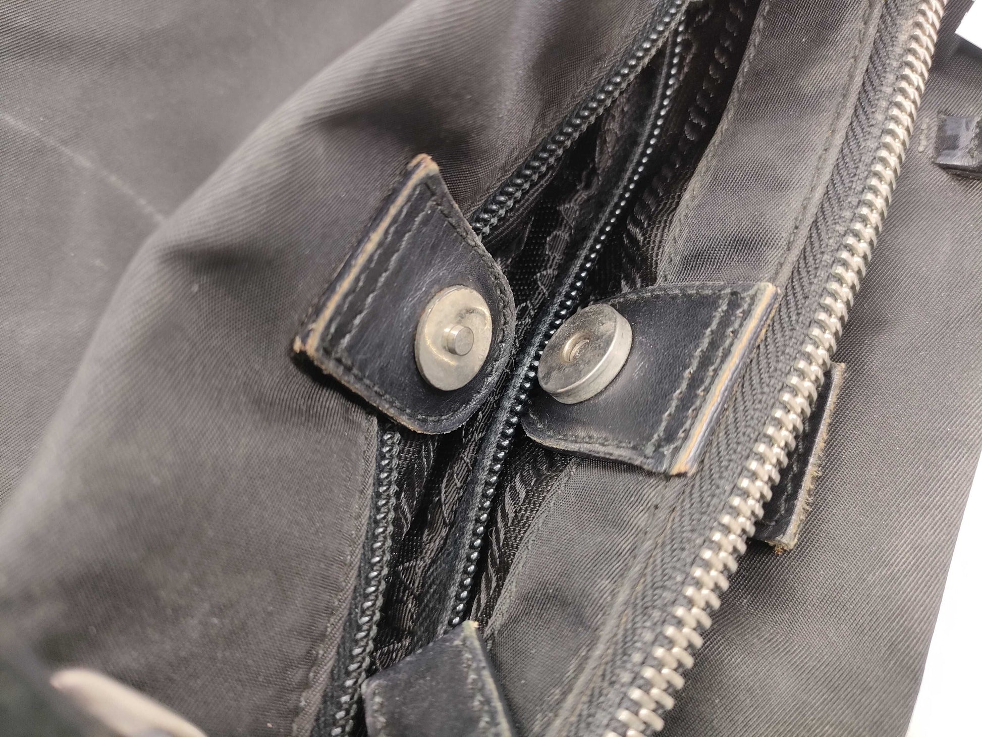 PRADA nylon hand tote bag