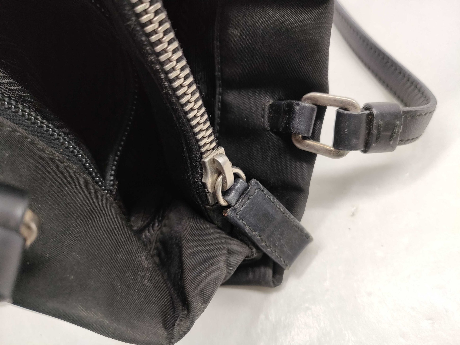 PRADA nylon hand tote bag