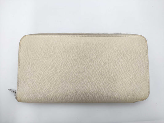 HERMES Azap Long Silk In U Stamp Silver Hardware Wallet