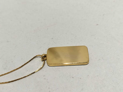 Dior GP Necklace Logo Plate Accessory Torn Necklace