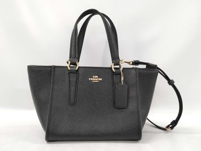 COACH Leather 2-Way Handbag with Stitch F11925