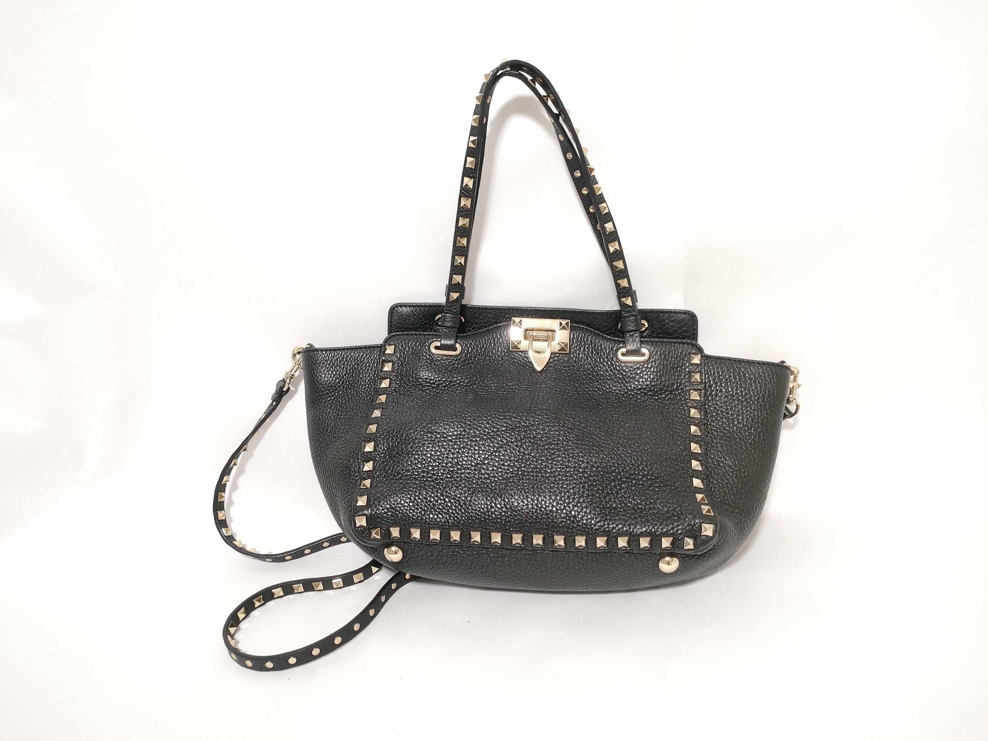 VALENTINO Black 2-Way Shoulder Handbag