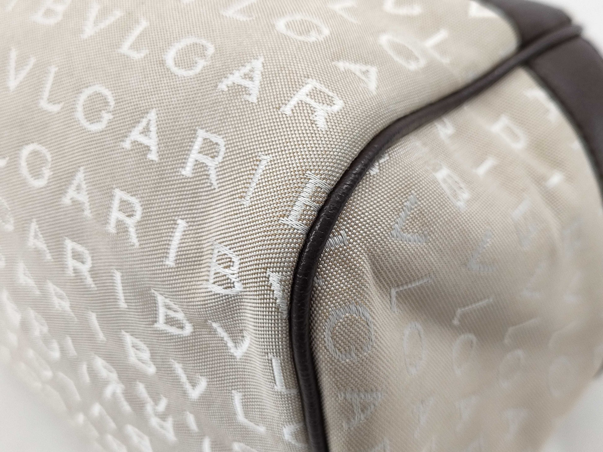 BVLGARI Logomania Logomania Hand Nylon x Canvas Handbag