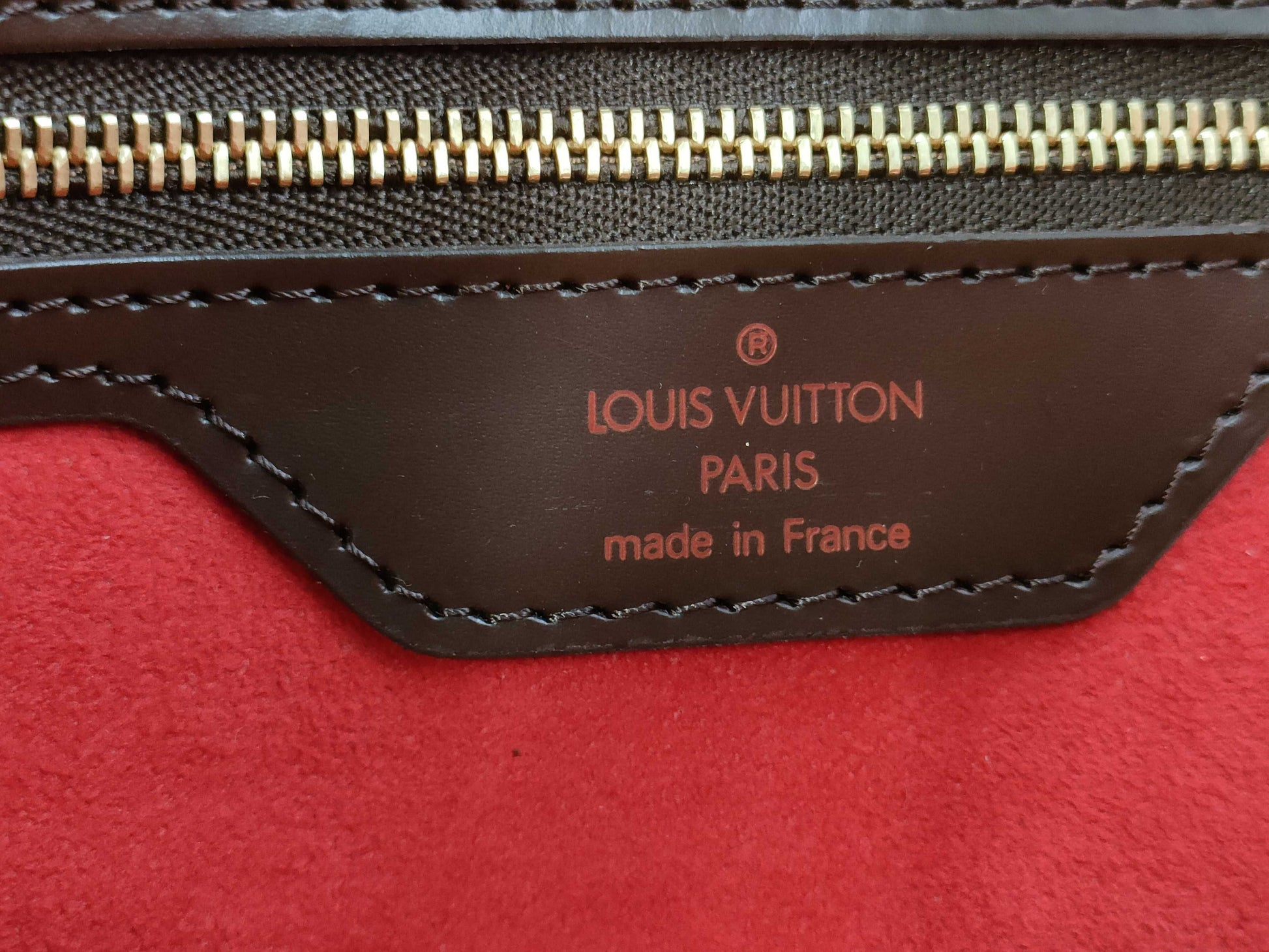 LOUIS VUITTON Damier N51204 Hampstead MM Shoulder Bag with Marker Pen Marks on Pocket