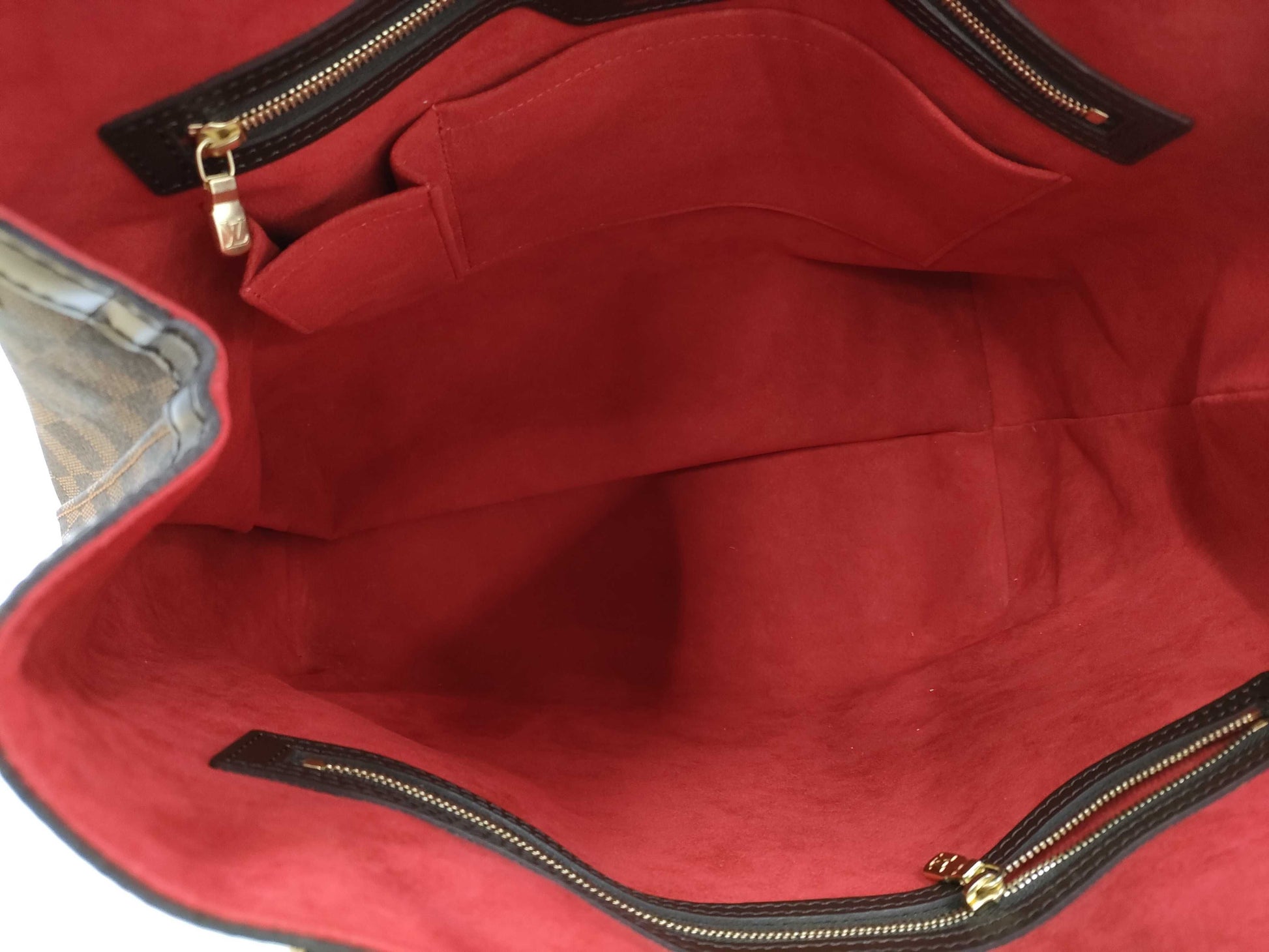 LOUIS VUITTON Damier N51204 Hampstead MM Shoulder Bag with Marker Pen Marks on Pocket