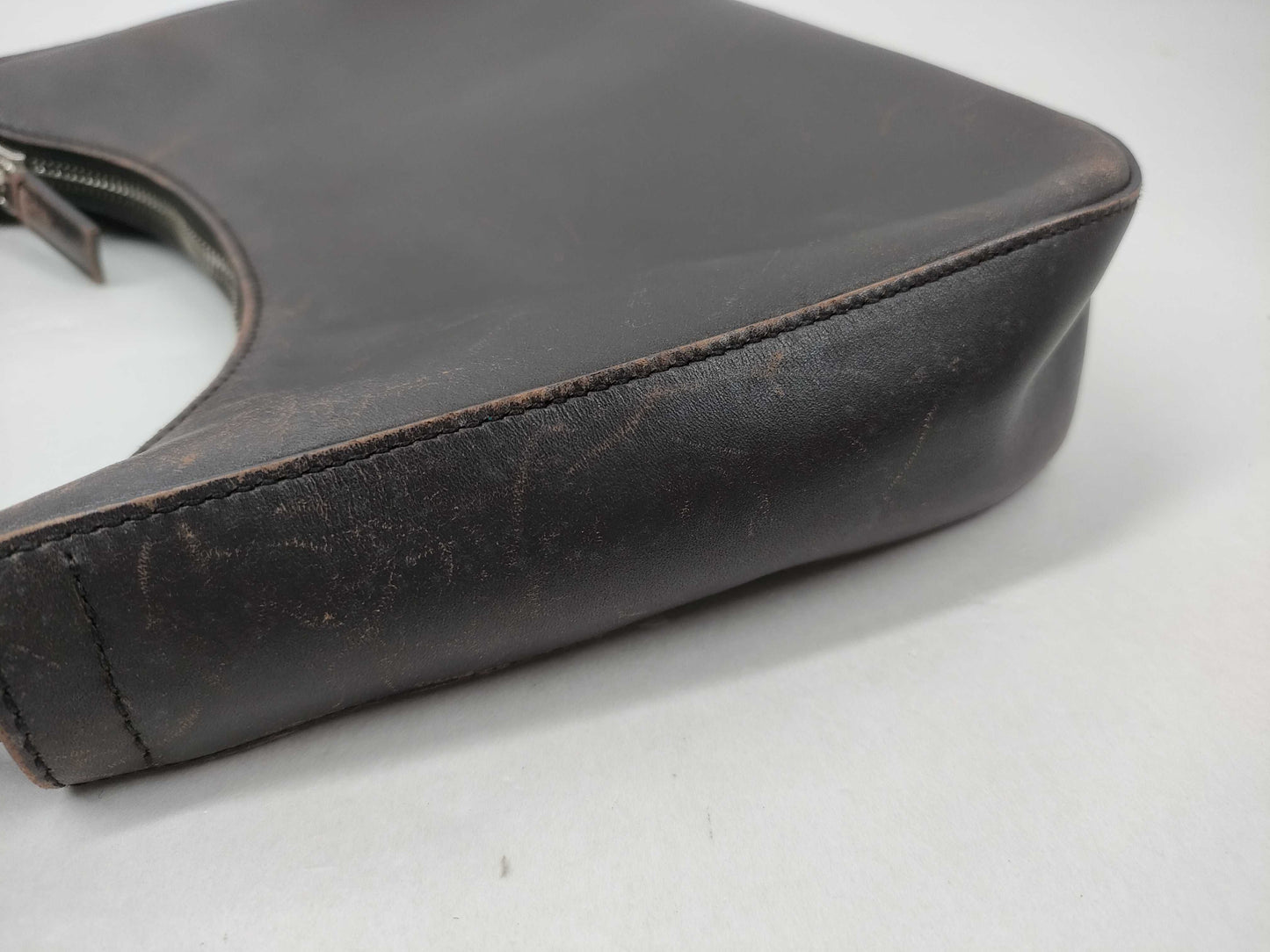 PRADA Logo Half Moon Shoulder Bag