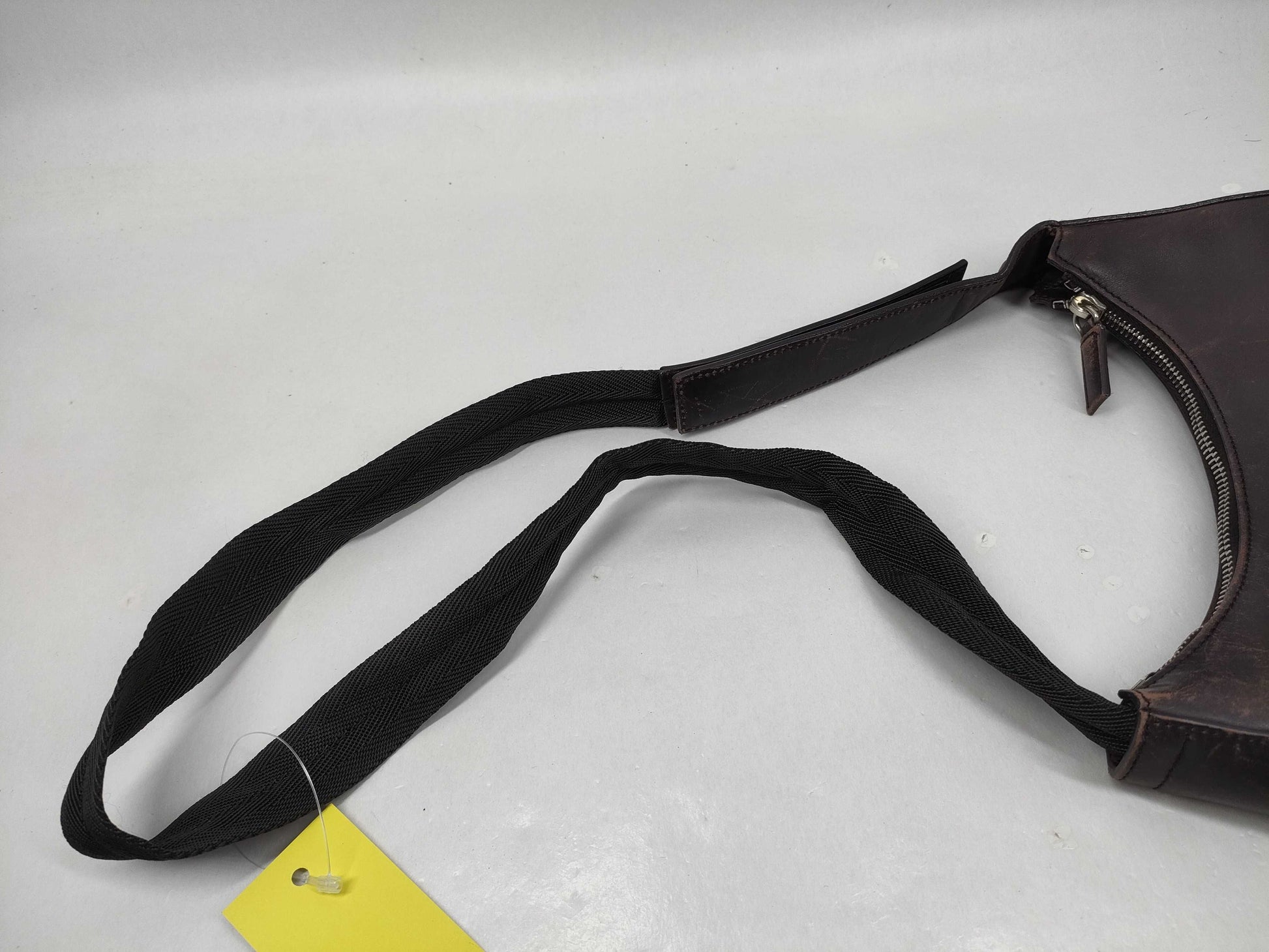 PRADA Logo Half Moon Shoulder Bag