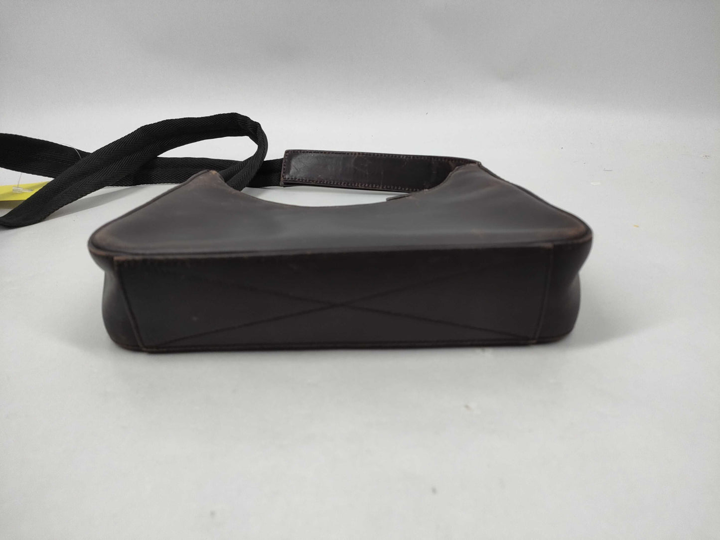 PRADA Logo Half Moon Shoulder Bag