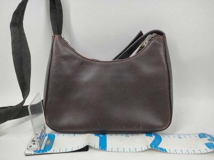 PRADA Logo Half Moon Shoulder Bag