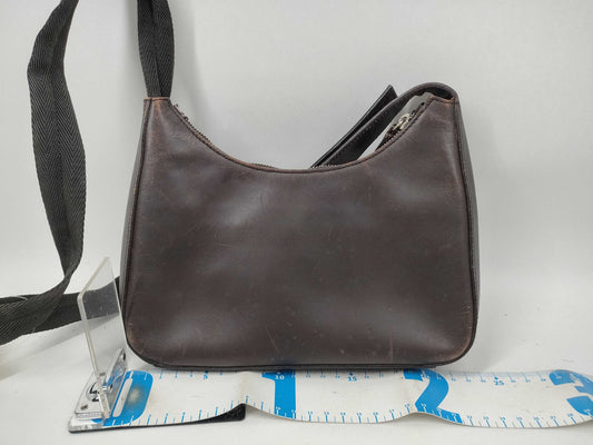 PRADA Logo Half Moon Shoulder Bag
