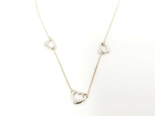 Tiffany & Co. Triple Open Heart Necklace in SV925 Silver