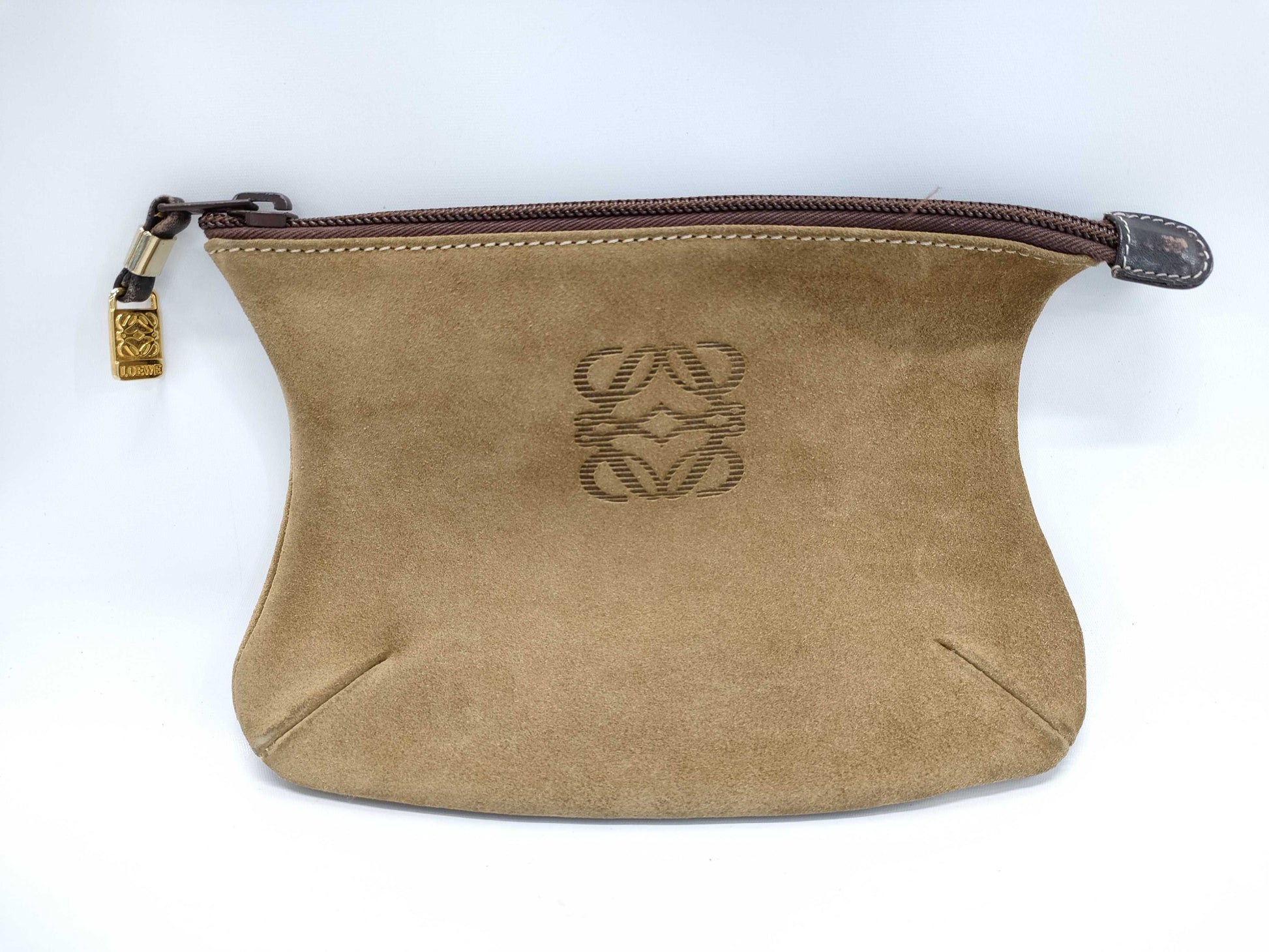 LOEWE Anagram Suede Pouch