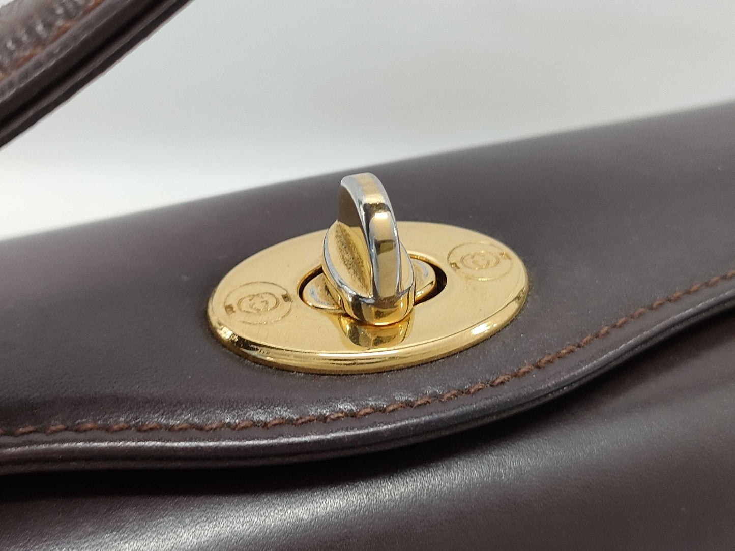 GUCCI Old/Handbag/Swivel Clasp Handbag