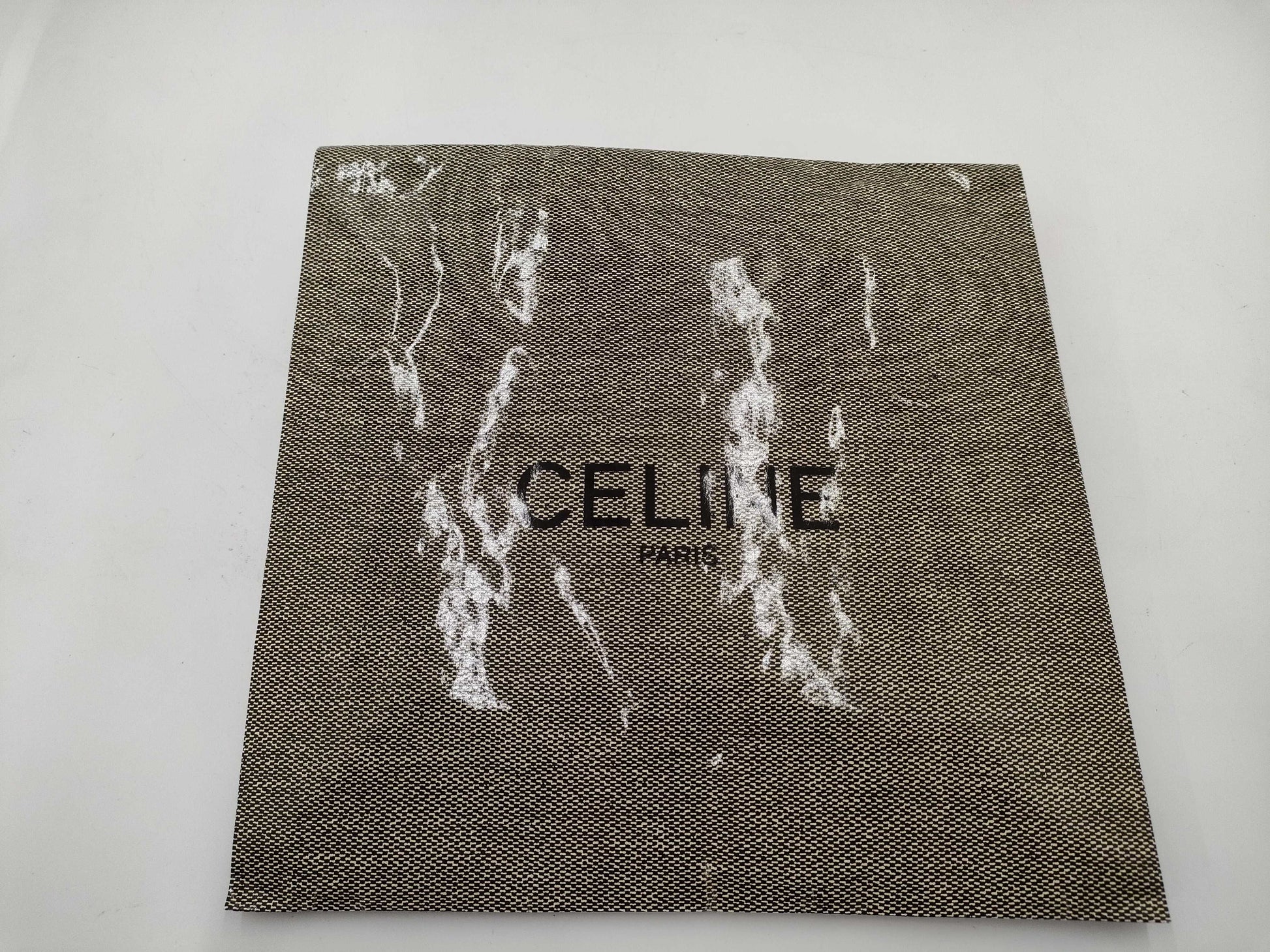 CELINE White Pattern Scarf