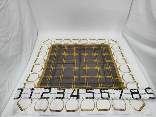 CELINE White Pattern Scarf