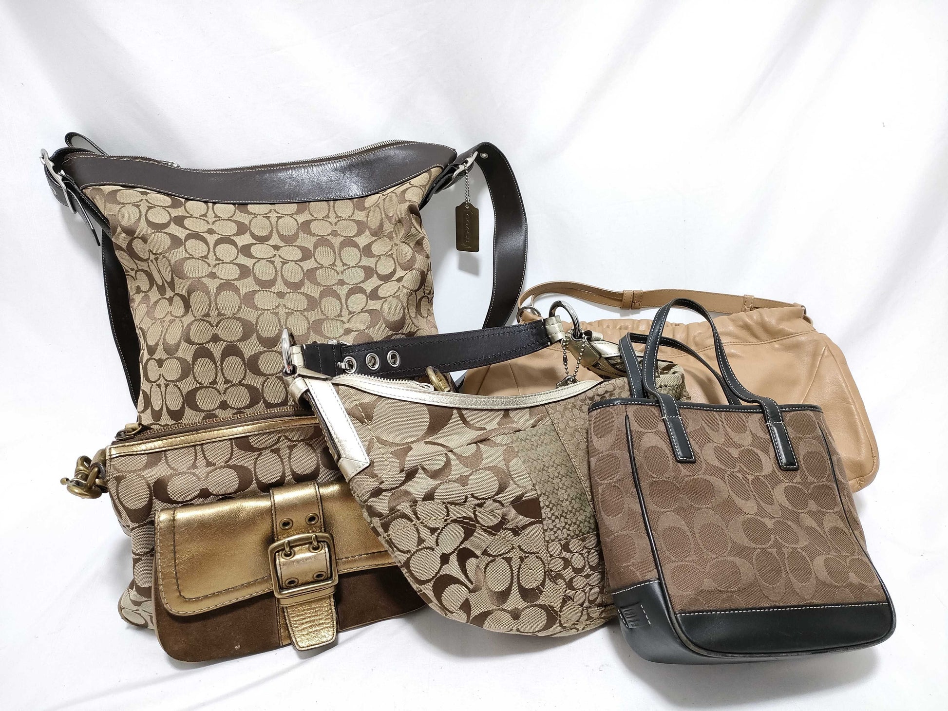 5 COACH Signature Brand Bags Coach/Anteprima Handbags