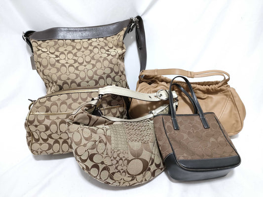 5 COACH Signature Brand Bags Coach/Anteprima Handbags