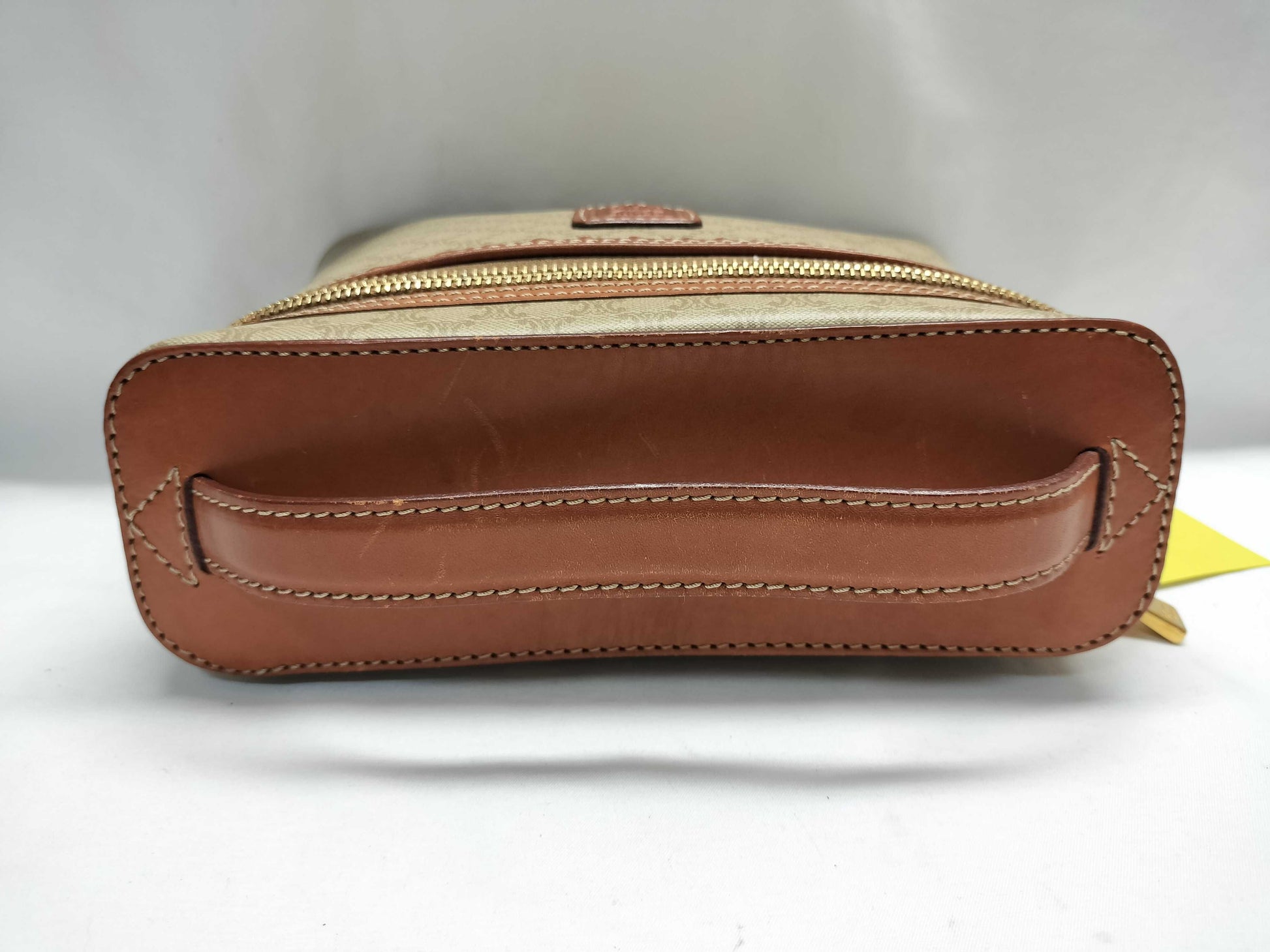 CELINE PVC Leather Macadam Pattern M95 Vanity Bag