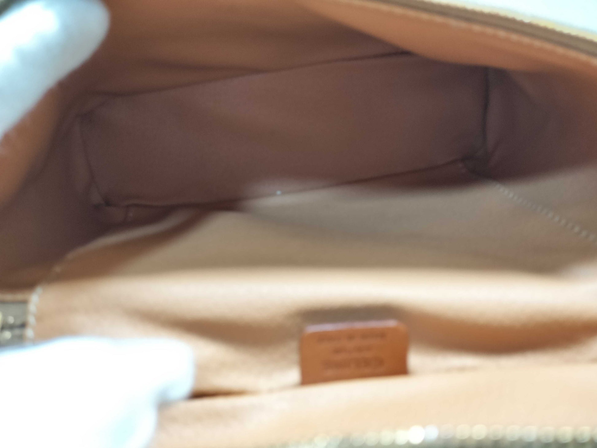 CELINE PVC Leather Macadam Pattern M95 Vanity Bag