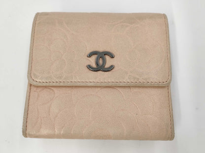 CHANEL Camellia Leather Bifold Wallet 13324695 with Box