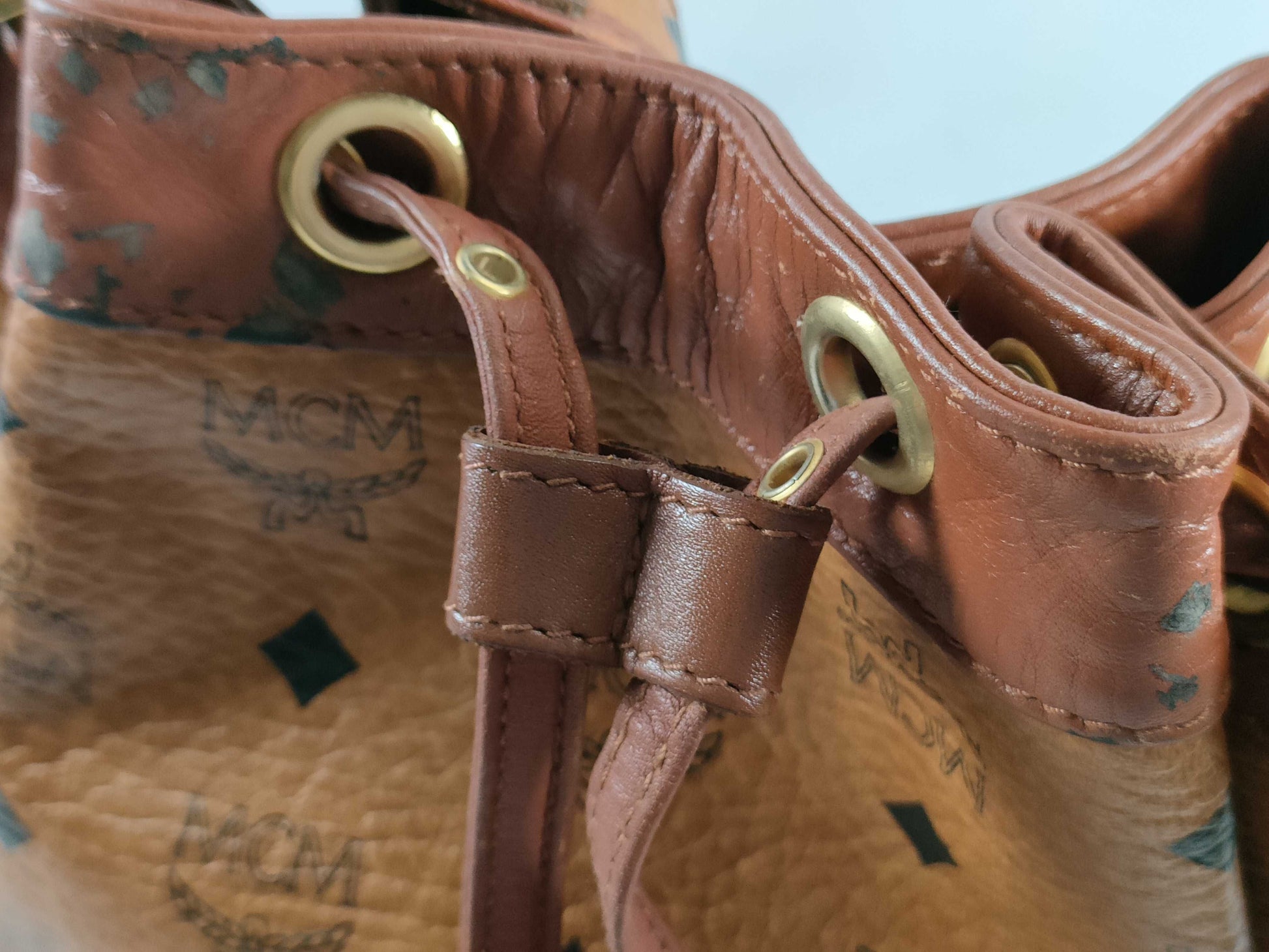 MCM Drawstring Shoulder Bag