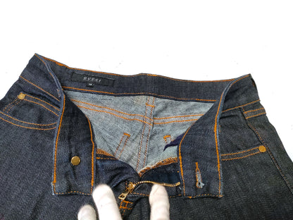 GUCCI Denim Pants with Heart Charm