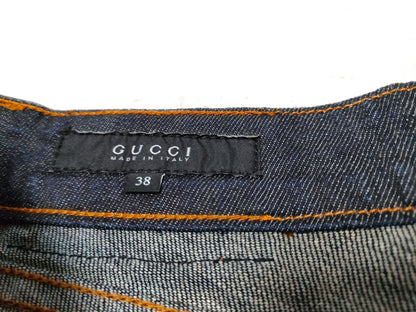 GUCCI Denim Pants with Heart Charm