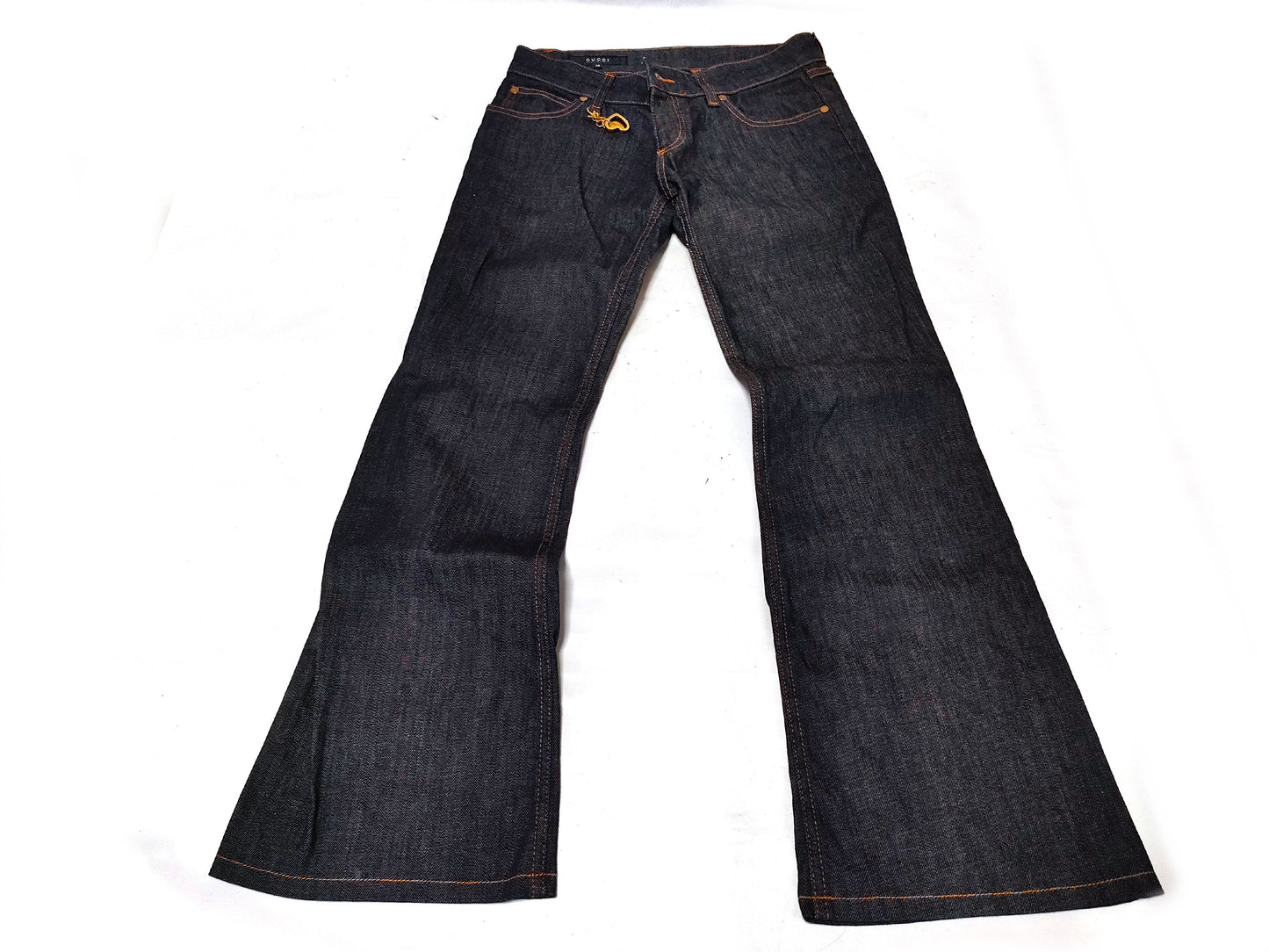 GUCCI Denim Pants with Heart Charm