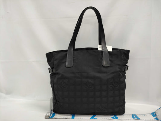 CHANEL New Travel Line GM Nylon and Leather Tote Bag, Black