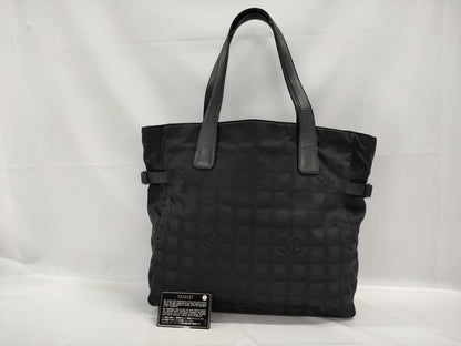 CHANEL New Travel Line GM Nylon and Leather Tote Bag, Black