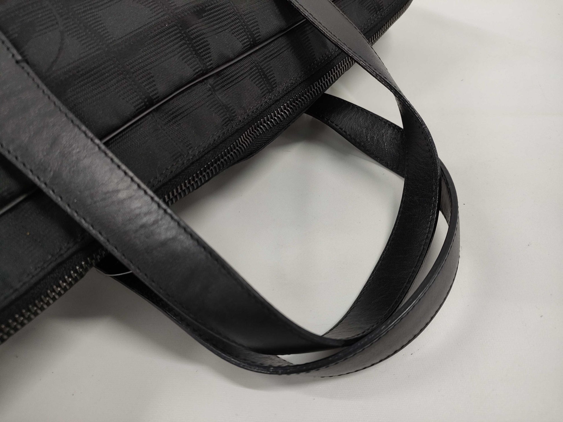 CHANEL New Travel Line Nylon x Leather Business Bag Black Tote Bag