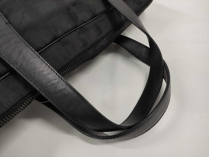 CHANEL New Travel Line Nylon x Leather Business Bag Black Tote Bag