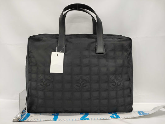 CHANEL New Travel Line Nylon x Leather Business Bag Black Tote Bag