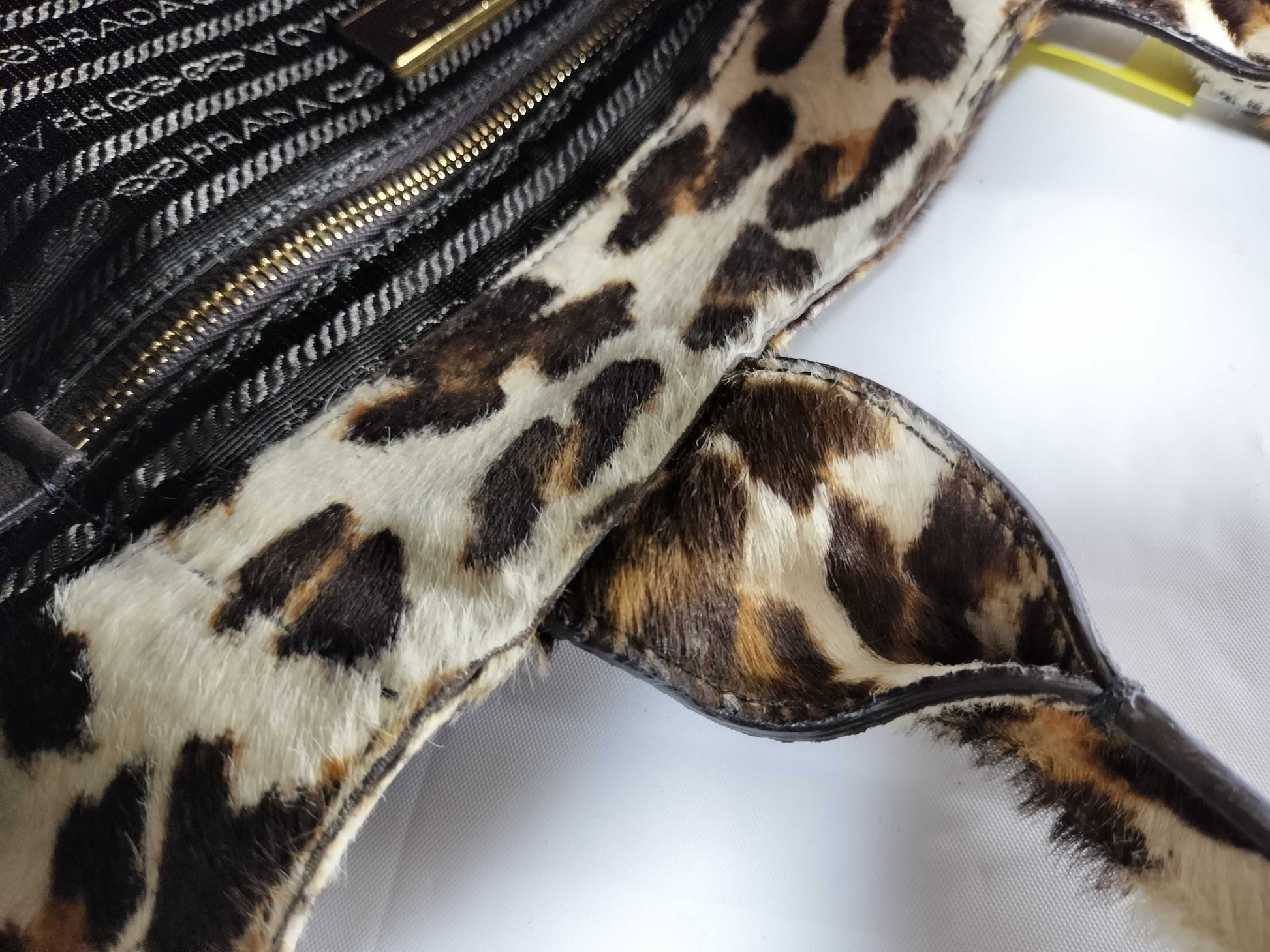 PRADA Leopard Print Tote Bag