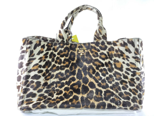 PRADA Leopard Print Tote Bag