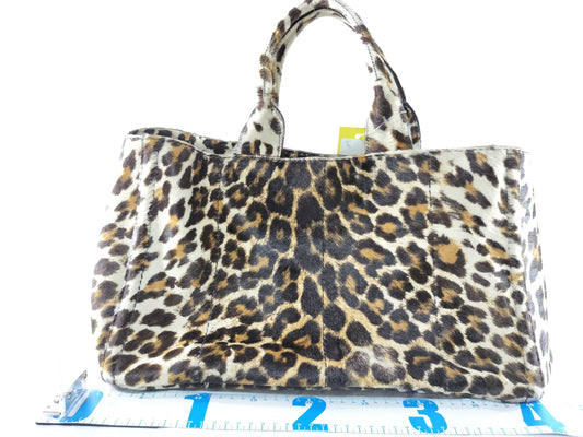 PRADA Leopard Print Tote Bag